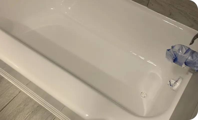 Glossy finish shower reglazing for modern bathrooms