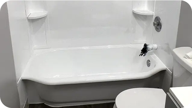 a white clean bathtub