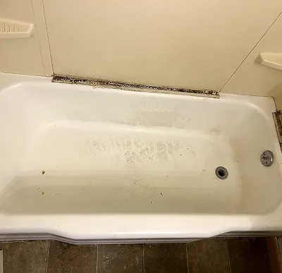Bathtub restoration fixing wear and surface damage