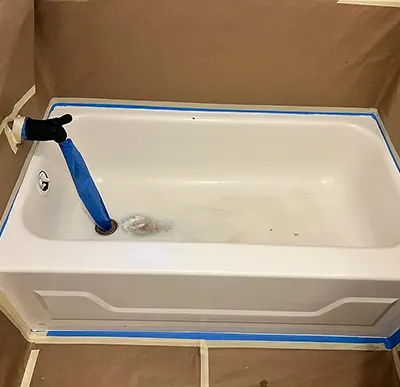 peeling in bathtub