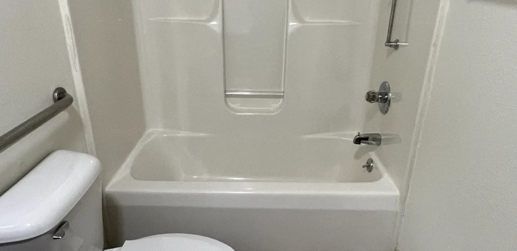 shower reglazing with entire bathroom